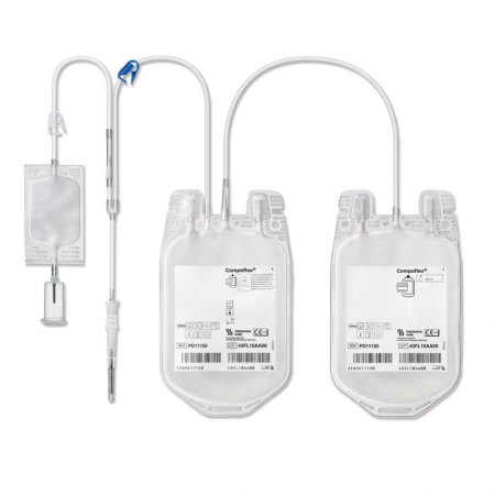 BOLSA TRANSFUSION DOBLE COMPOFLEX CPD-A450ML CON AGUJA 16G