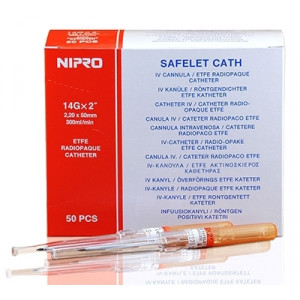 CATETER NIPRO 14GX50MM. 1UD NARANJA