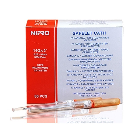 CATETER NIPRO 14GX50MM. 1UD NARANJA