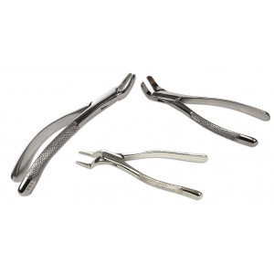 SET DE 3 FORCEPS DIENTE DE LOBO/INCISIVOS