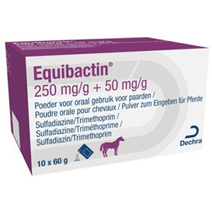 EQUIBACTIN 250MG/G + 50MG/G POLVO ORAL 10X60G