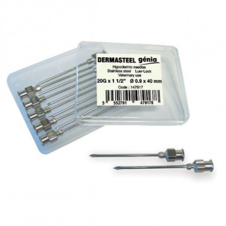 AGUJA HIPODERMICA INOX 18GX3/4" (1,3X20MM) X12UD