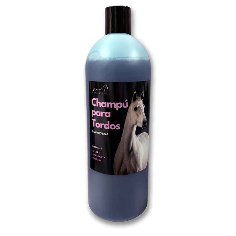 EQUINCARE CHAMPÔ ESPECIAL PARA CAVALOS CINZENTOS – 1 LITRO - Equinvest