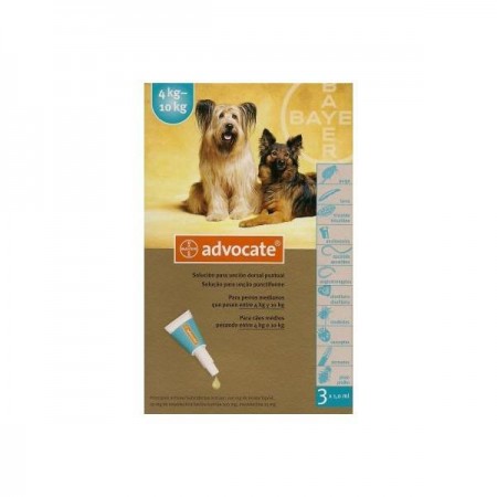 ADVOCATE PERRO 1 ML 3 PIPETAS (4-10KG) - Equinvest