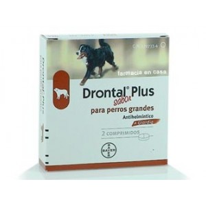 DRONTAL PLUS SABOR PERROS GRANDES 2 COMPRIMID - Equinvest