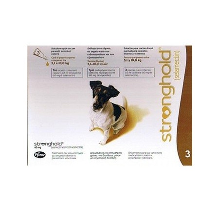 STRONGHOLD PERRO 60MG.3 PIPETAS (5.1-10KG) - Equinvest