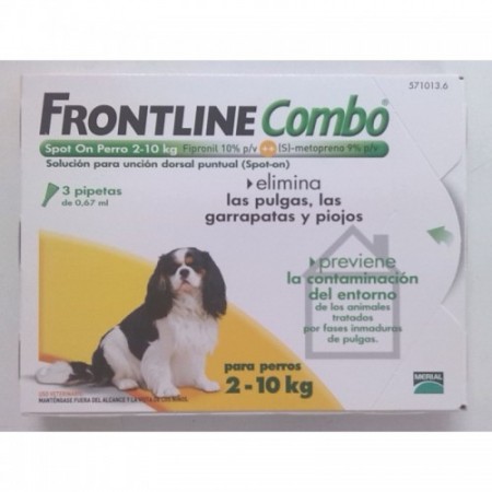 FRONTLINE COMBO SPOT PERR.2-10KG 3 PIPETAS - Equinvest