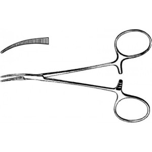 PINÇA MOSQUITO CURVA 12,5CM C/DENTES - 14.525 - Equinvest