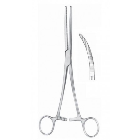 PINZA KOCHER CURVA 20CM SIN DIENTES - 14.584 - Equinvest