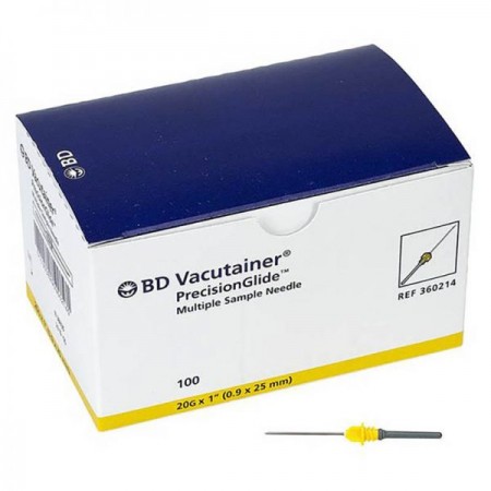 BD MULTIPLE VACUUM NEEDLE 20G 0.9X25 1PC - Equinvest