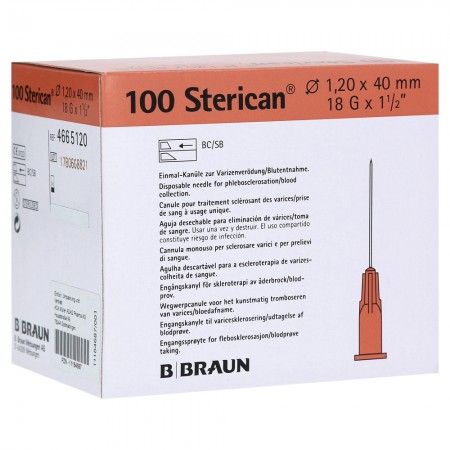 AGULHA 1.2/40 18GX1 1/2" ROSA 100 UNIDADES. - Equinvest