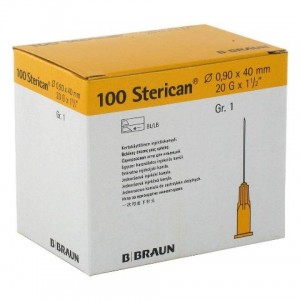 AGULHA 0.9/40 20GX1 1/2" AMARELA 100 UN - Equinvest