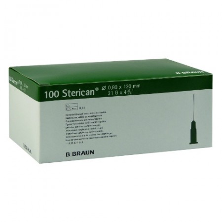 AGULHA 0.8/120 21GX4 3/4" VERDE 100 UNIDADES - Equinvest