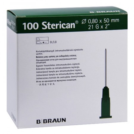 AGULHA 0,8/50 21GX2" VERDE 100 UNID - Equinvest