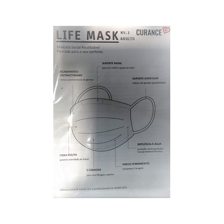 MASCARILLA REUTILIZABLE LIFE MASK CURANCE X5UD